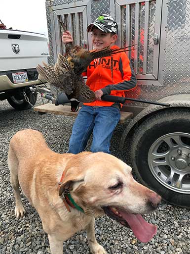 Upland Bird Hunter Layton Mullins and Moose