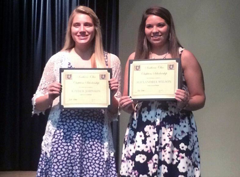 South Webster Seniors Kimberly Johnson and Alexandria Wilson